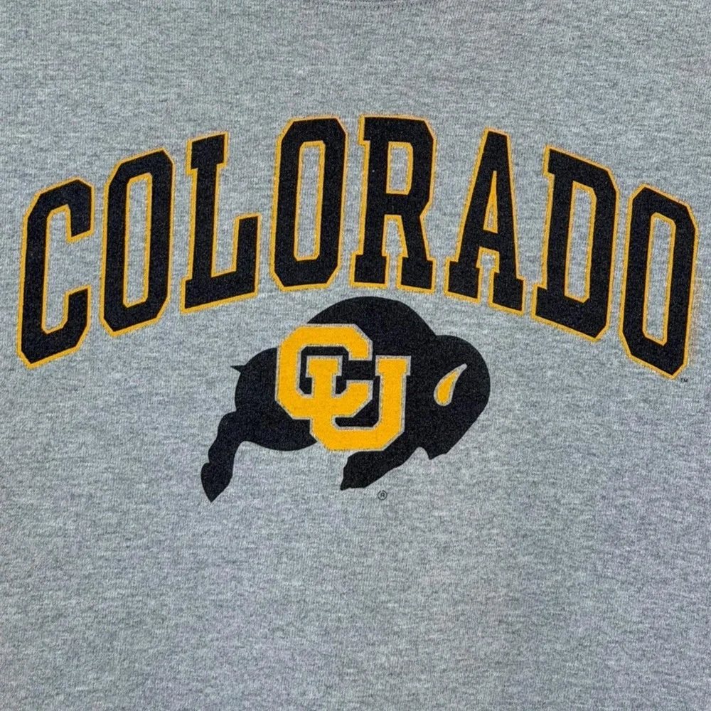Colorado Buffaloes Sweatshirt Mens 2XL Gray NCAA Crewneck Fruit Of The Loom Y2K